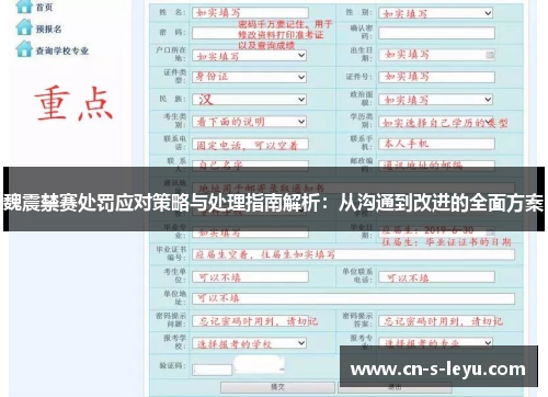 魏震禁赛处罚应对策略与处理指南解析：从沟通到改进的全面方案